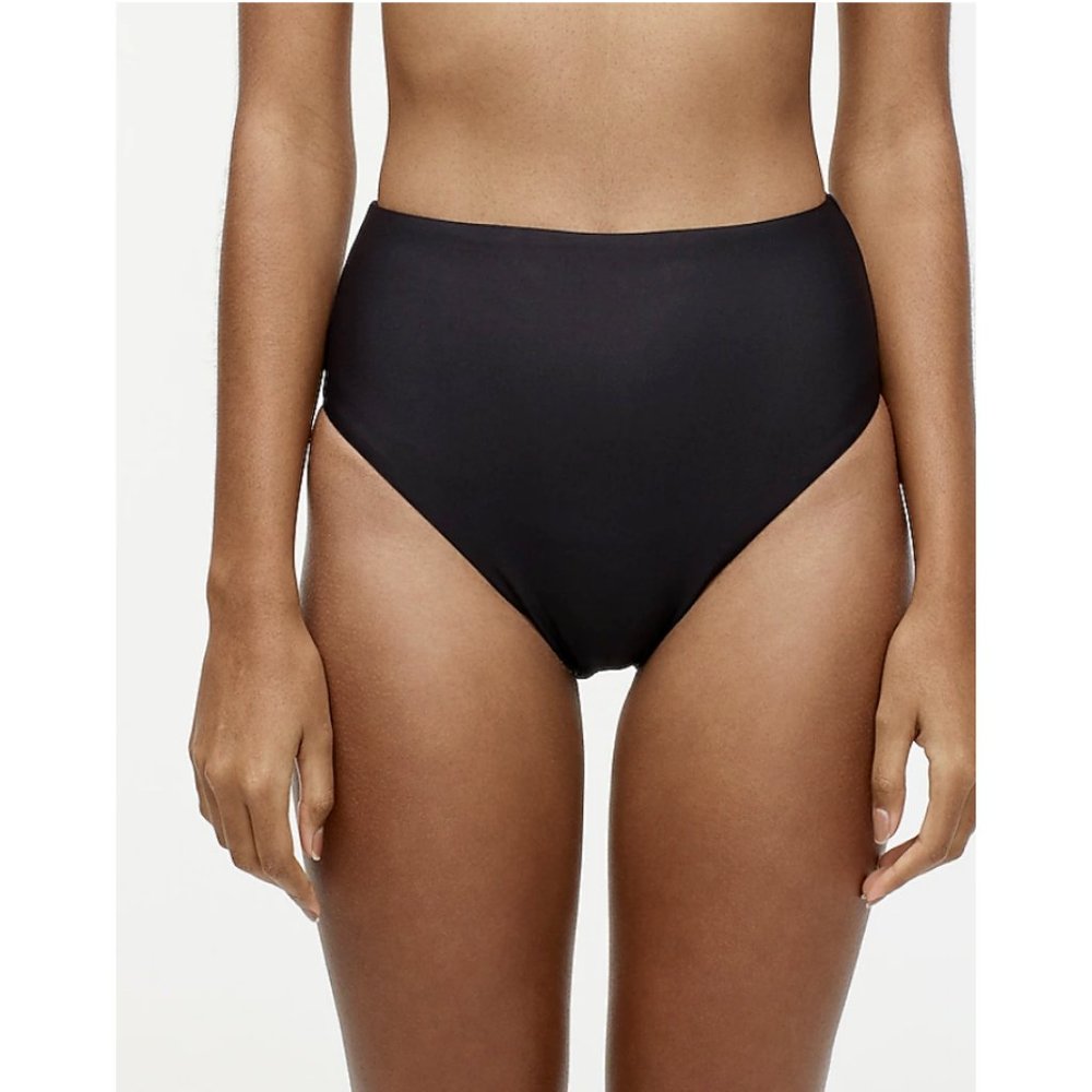 J. Crew Black High-Waisted Swim Bottom